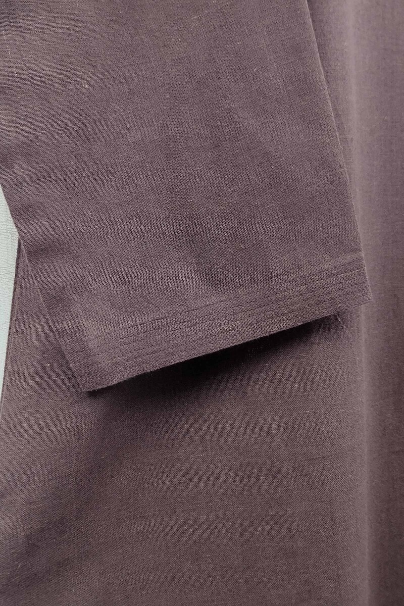 Dark Brown Handcrafted Straight Handloom Cotton Kurta