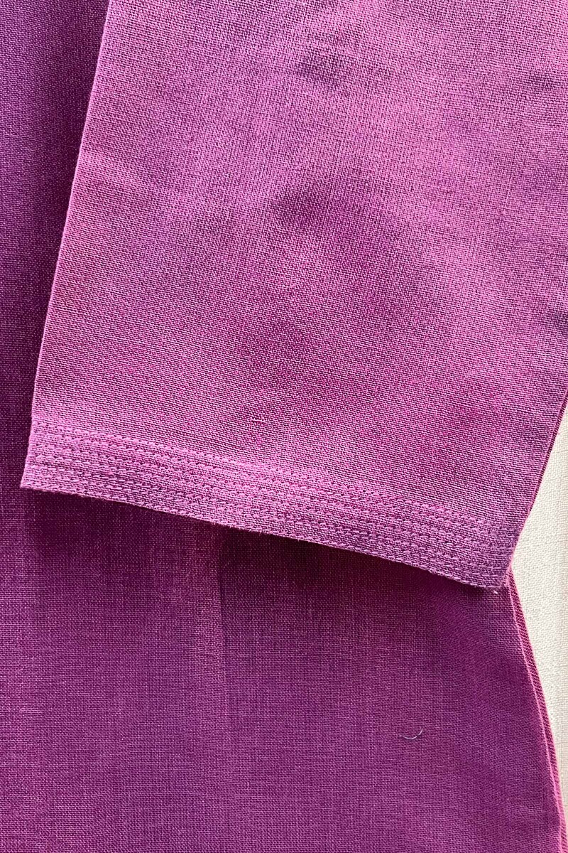 Purple Handcrafted Straight Handloom Cotton Kurta