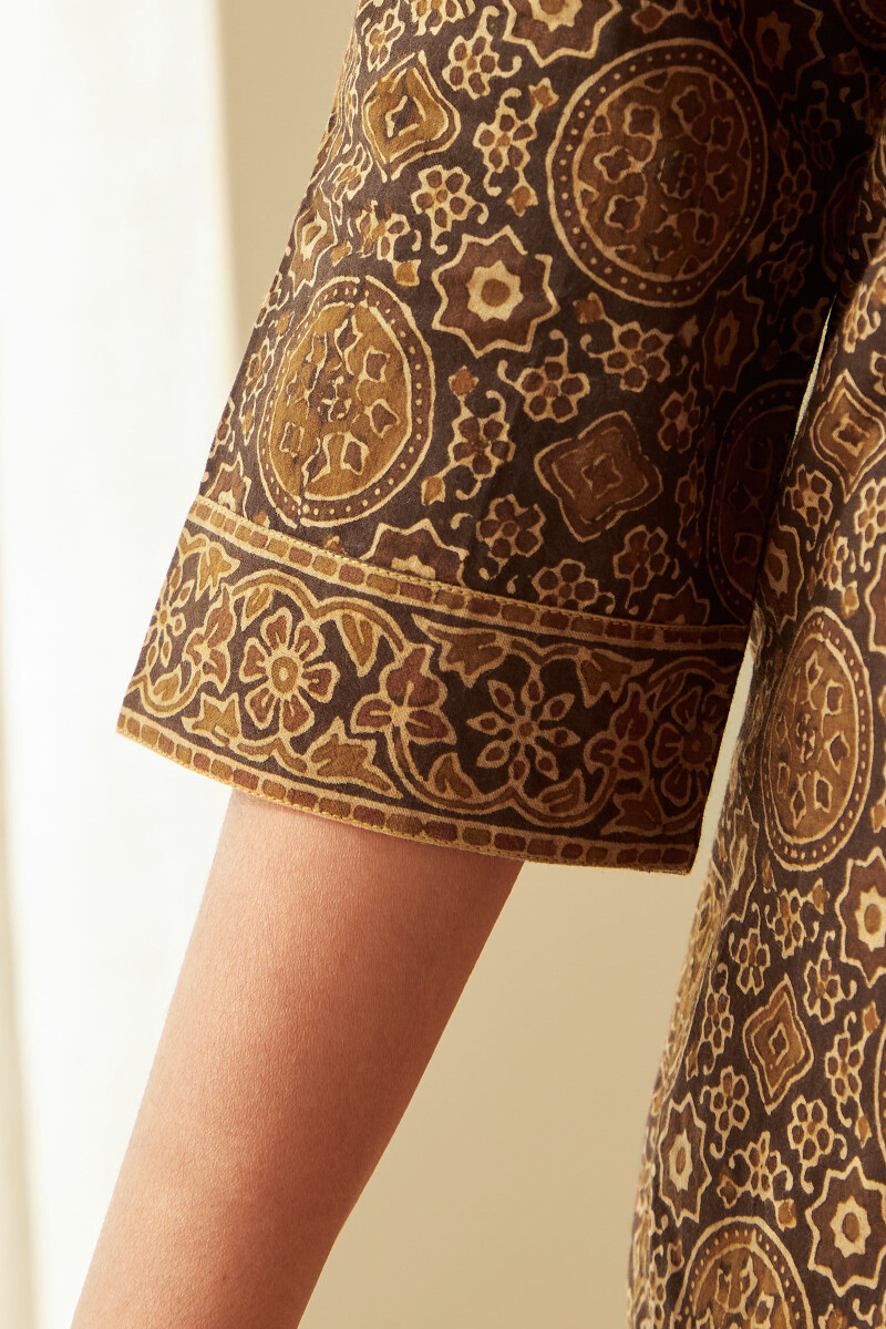 Ajrak Hand Block-Printed Cotton Top