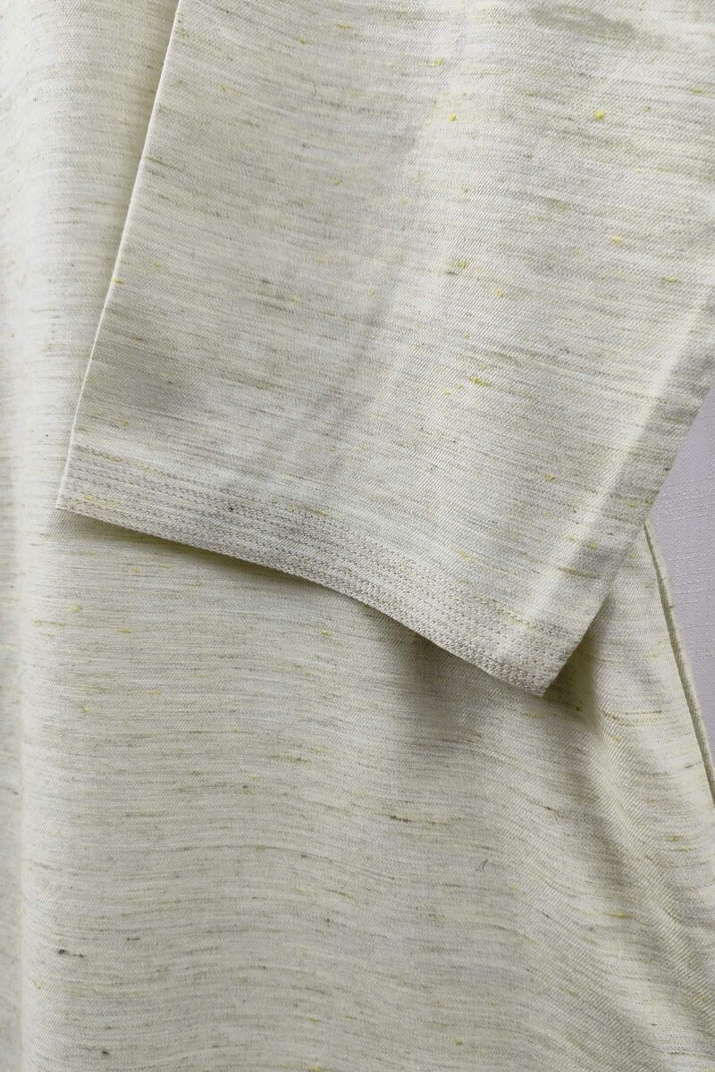 Yellow Handcrafted Straight Handloom Cotton Kurta