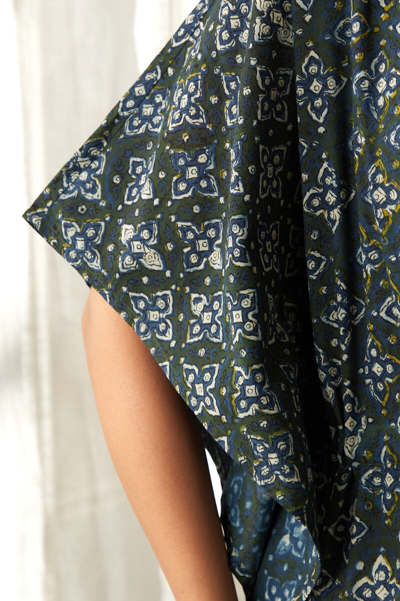 Bagru Hand Block-Printed Cotton Kaftan