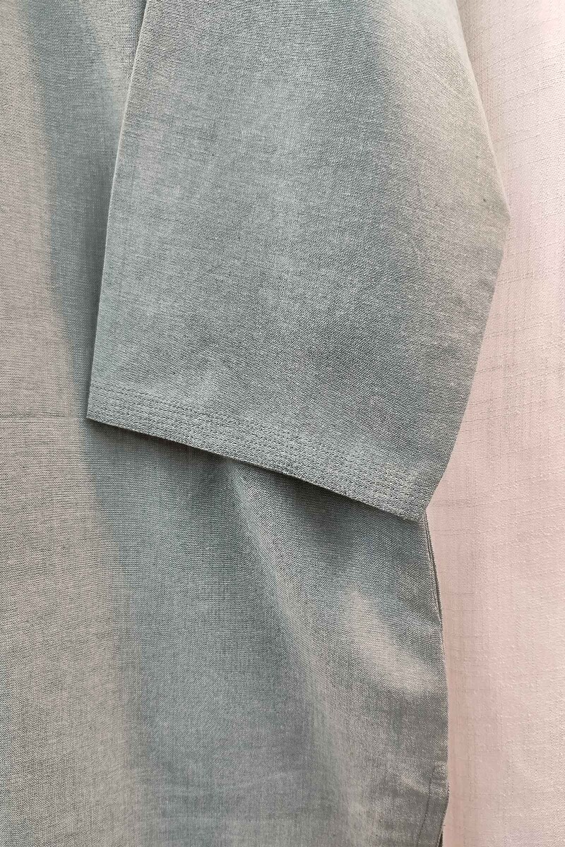 Light Green Handcrafted Straight Handloom Cotton Kurta