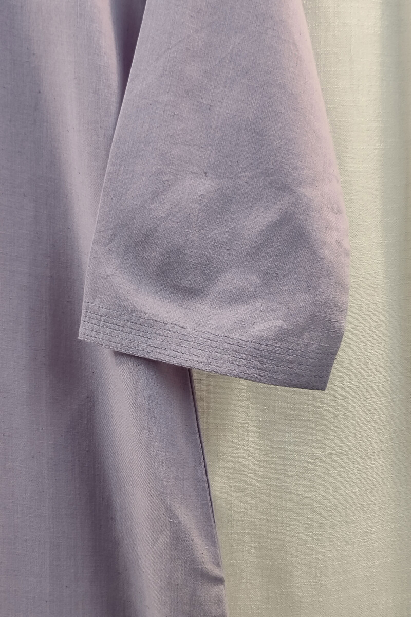 Light Purple Handcrafted Straight Handloom Cotton Kurta