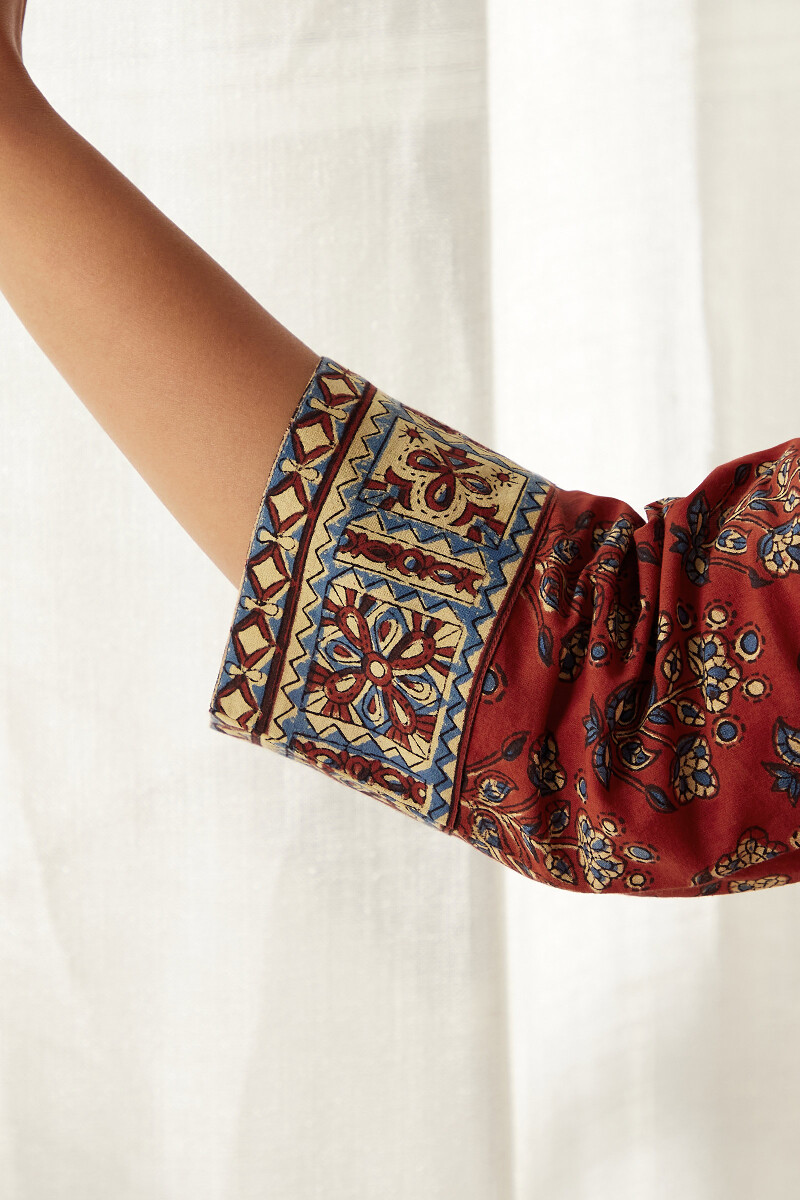 Bagru Hand Block-Printed Straight Cotton Kurta