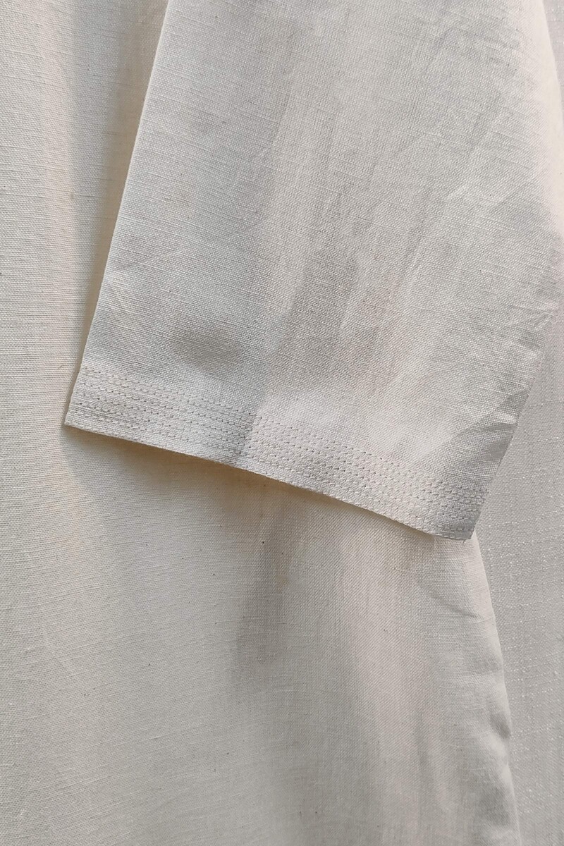 Off-White Handcrafted Straight Handloom Cotton Kurta
