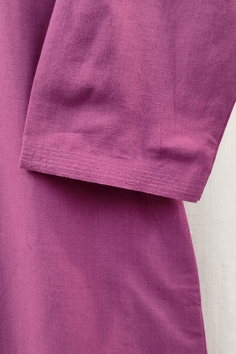 Plum Handcrafted Straight Handloom Cotton Kurta
