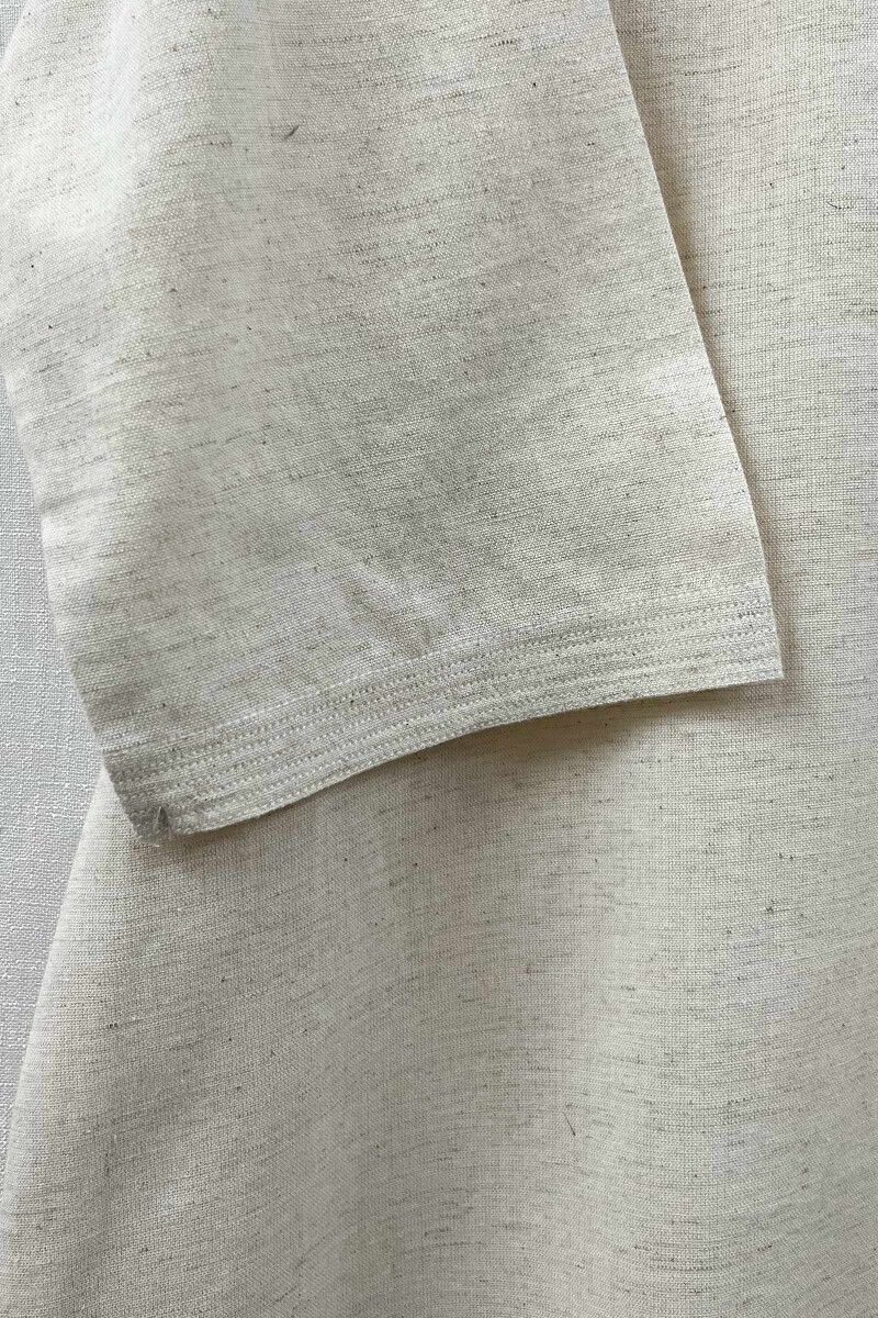 Cream Handcrafted Straight Handloom Cotton Kurta