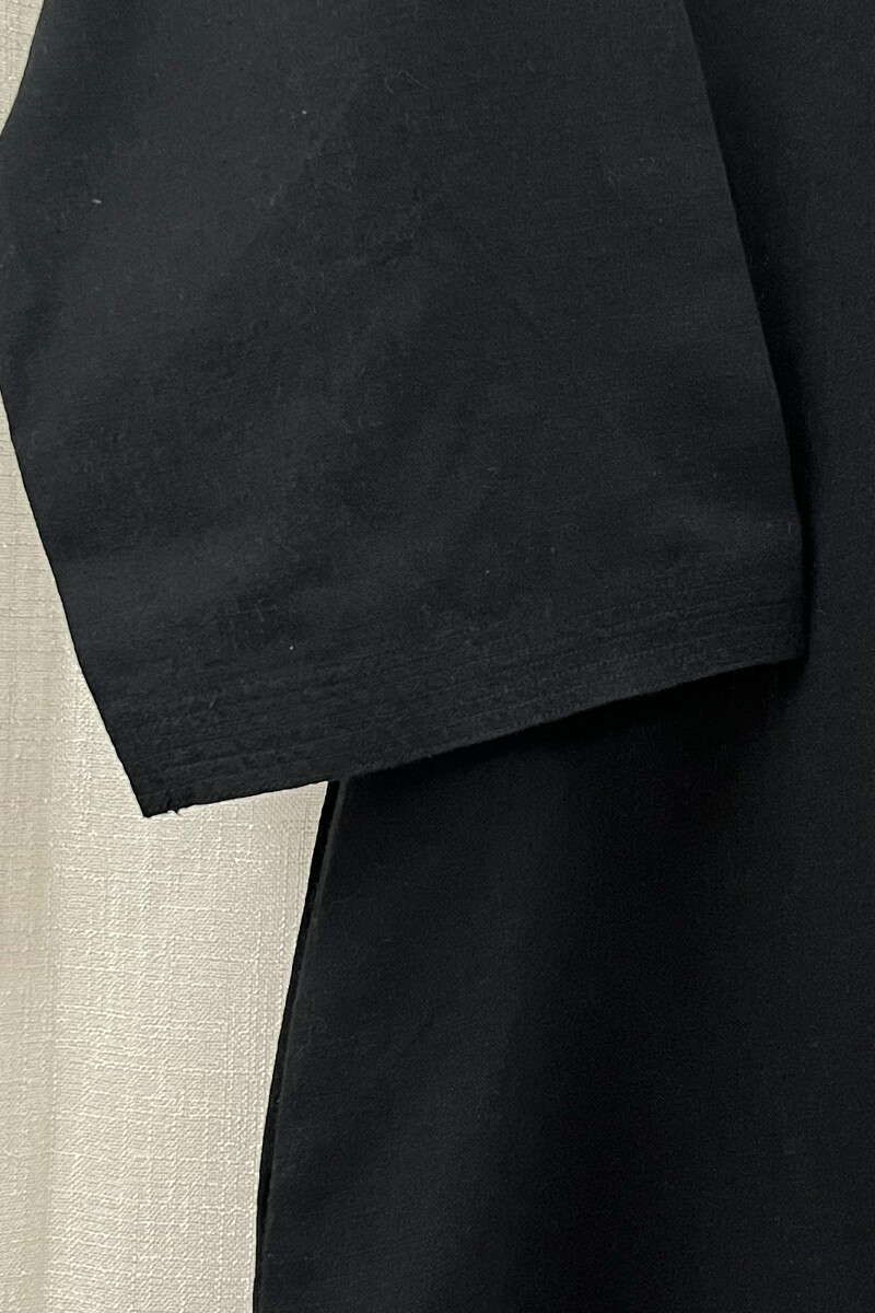 Black Handcrafted Straight Handloom Cotton Kurta