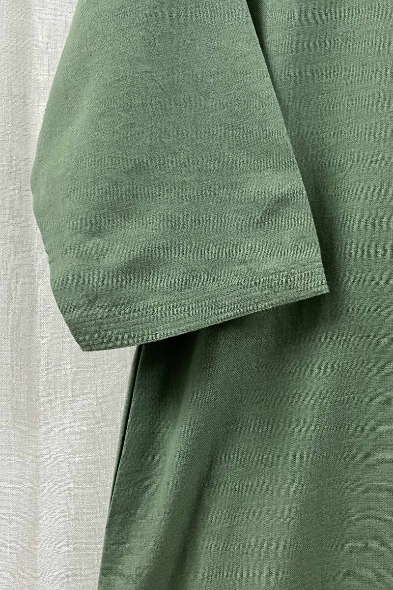 Light Green Handcrafted Straight Handloom Cotton Kurta