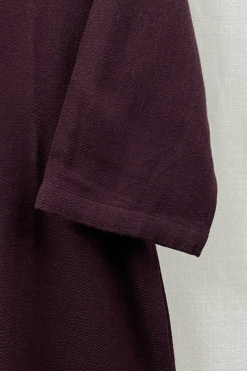 Purple Handcrafted Straight Cotton Dobby Kurta