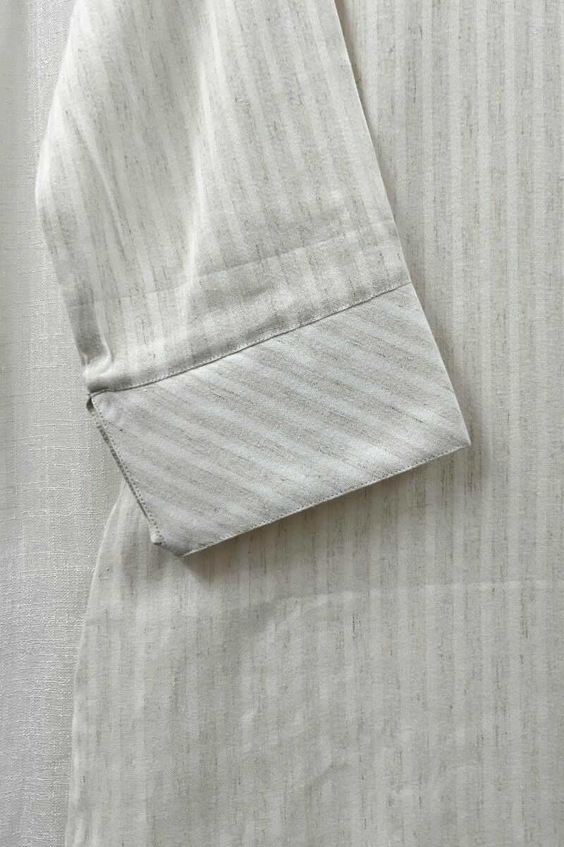 Off-White Handcrafted Straight Handloom Cotton Kurta