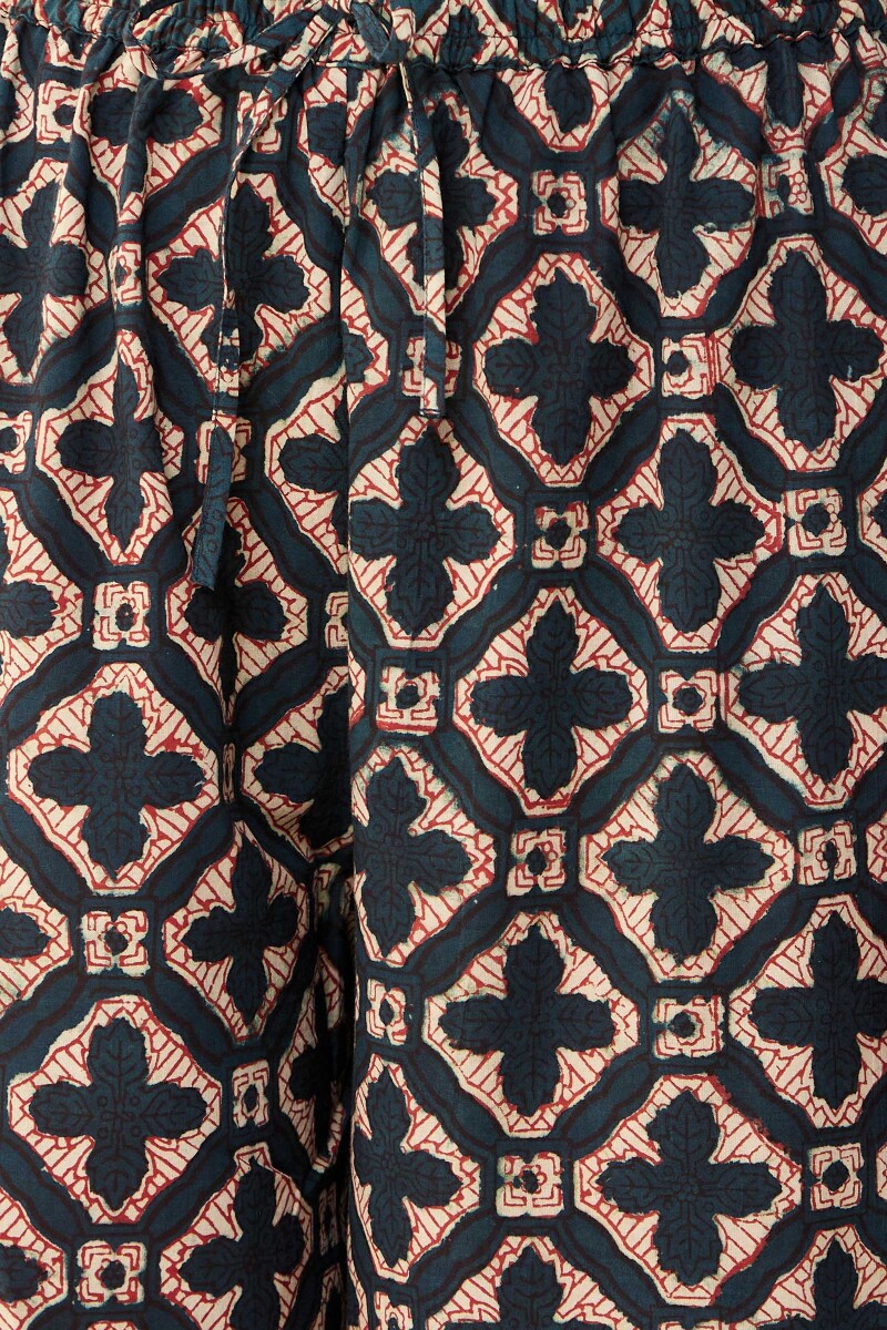 Bagru Hand Block-Printed Cotton Izhaar Pants