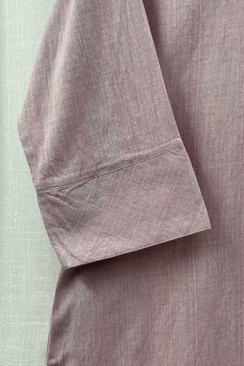 Light Pink Handcrafted Straight Handloom Cotton Kurta