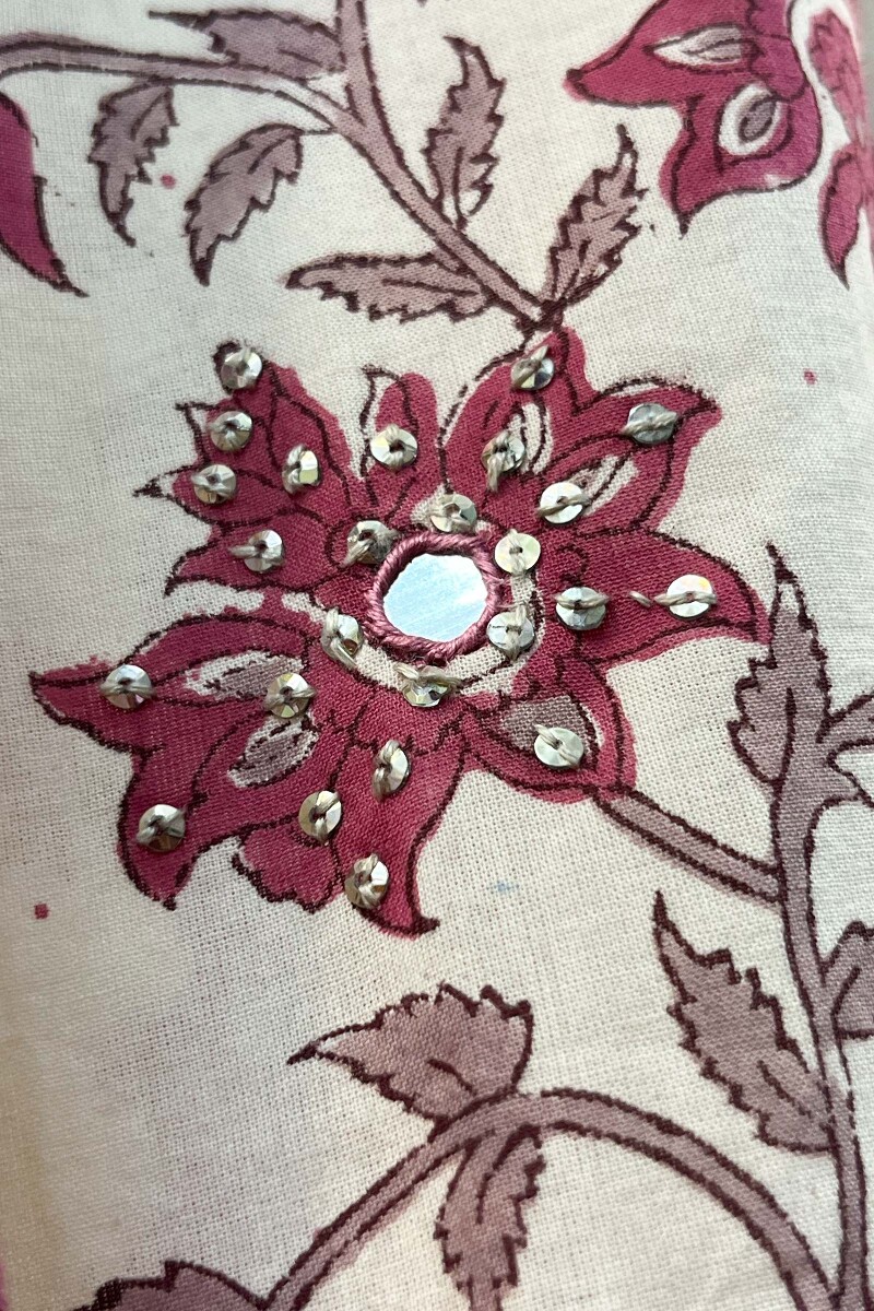 FG Specials: 1 of 1- Off-White Hand Block-Printed Cotton Kurta