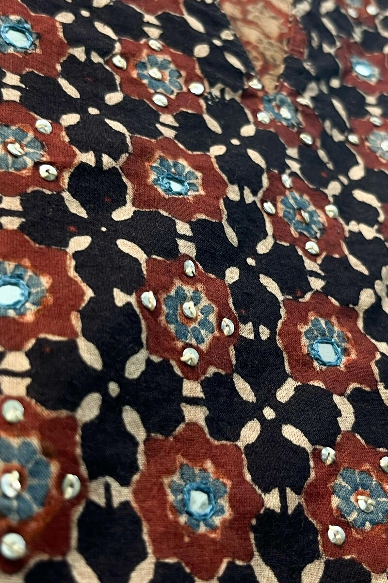 FG Specials: 1 of 1- Black Hand Block-Printed Cotton Kurta
