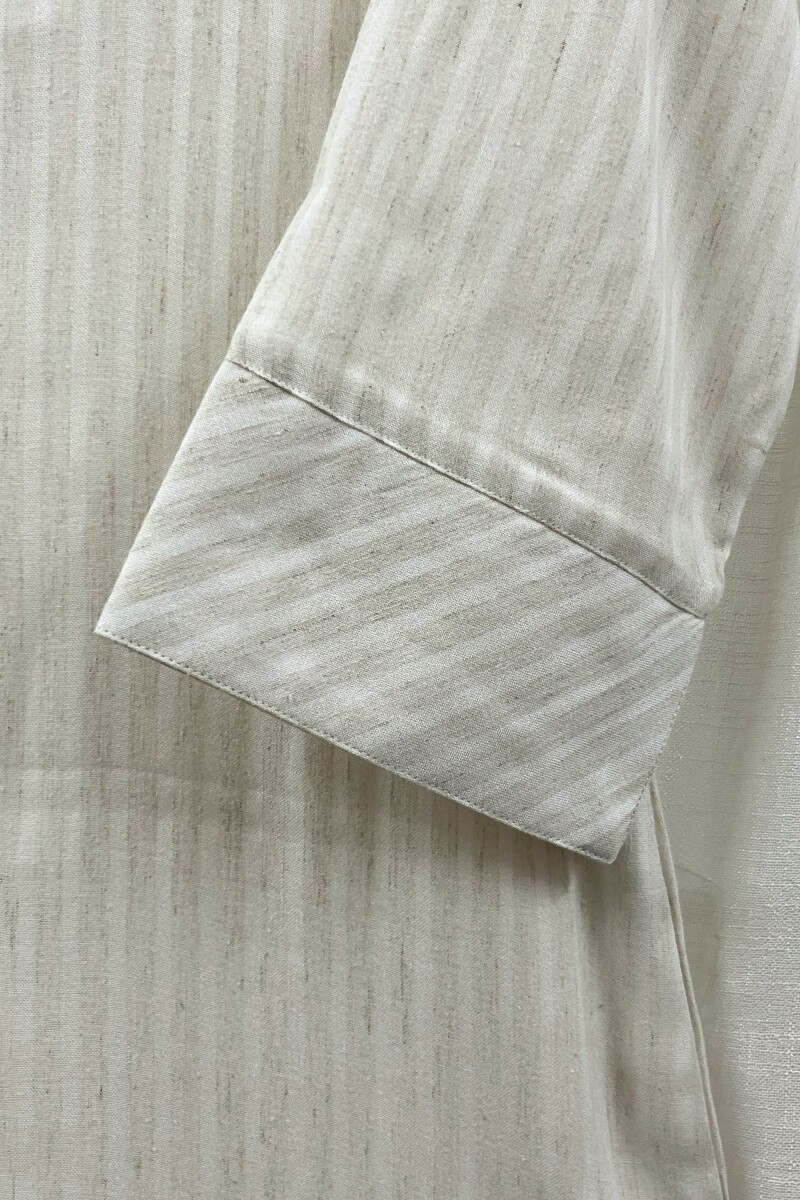Cream Handcrafted Straight Handloom Cotton Kurta