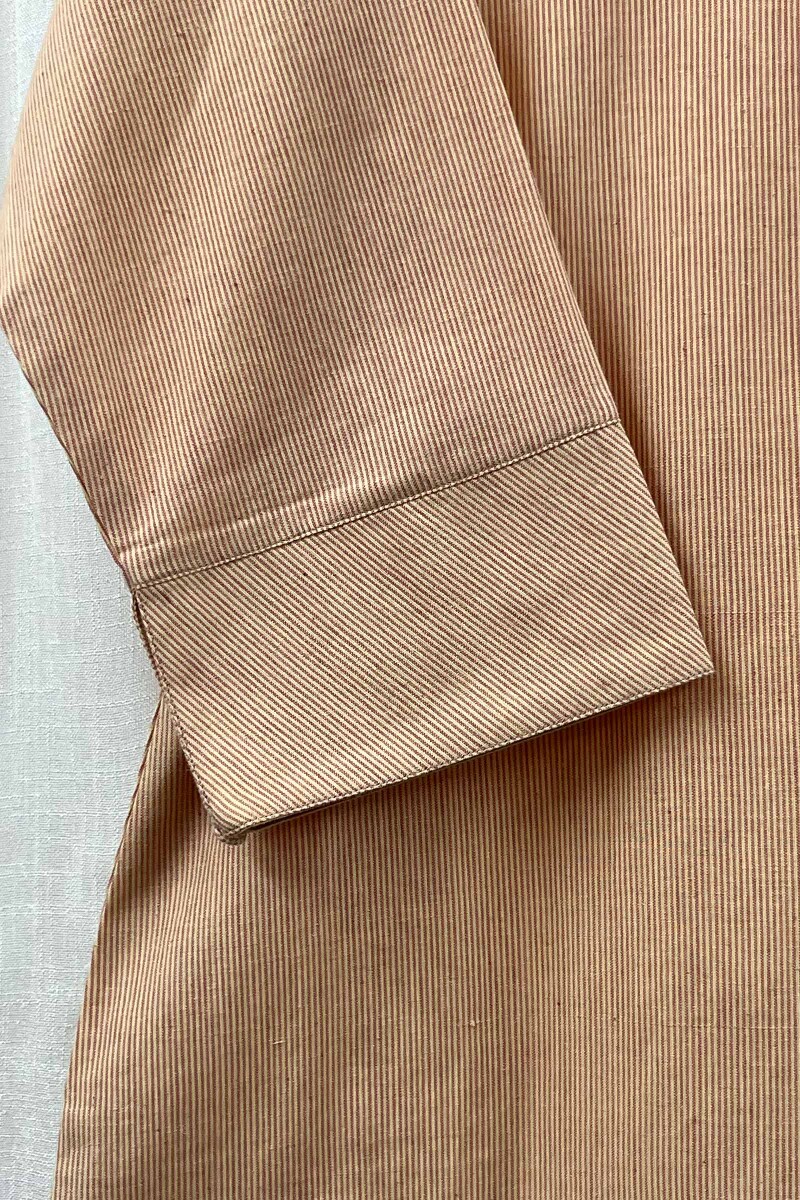 Yellow Handcrafted Straight Handloom Cotton Kurta