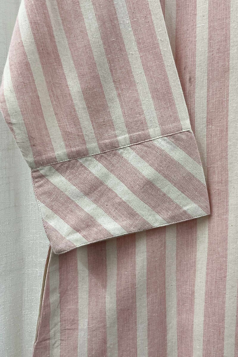 Pink Handcrafted Straight Handloom Cotton Kurta