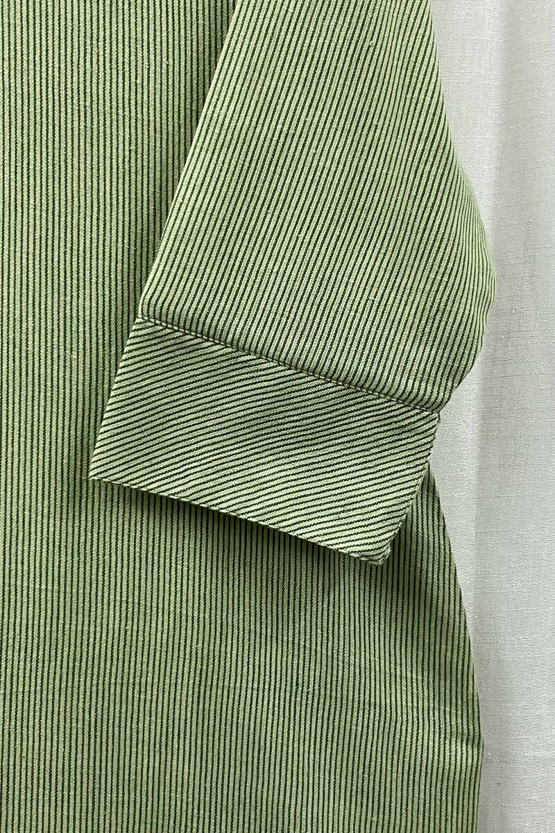 Green Handcrafted Straight Handloom Cotton Kurta