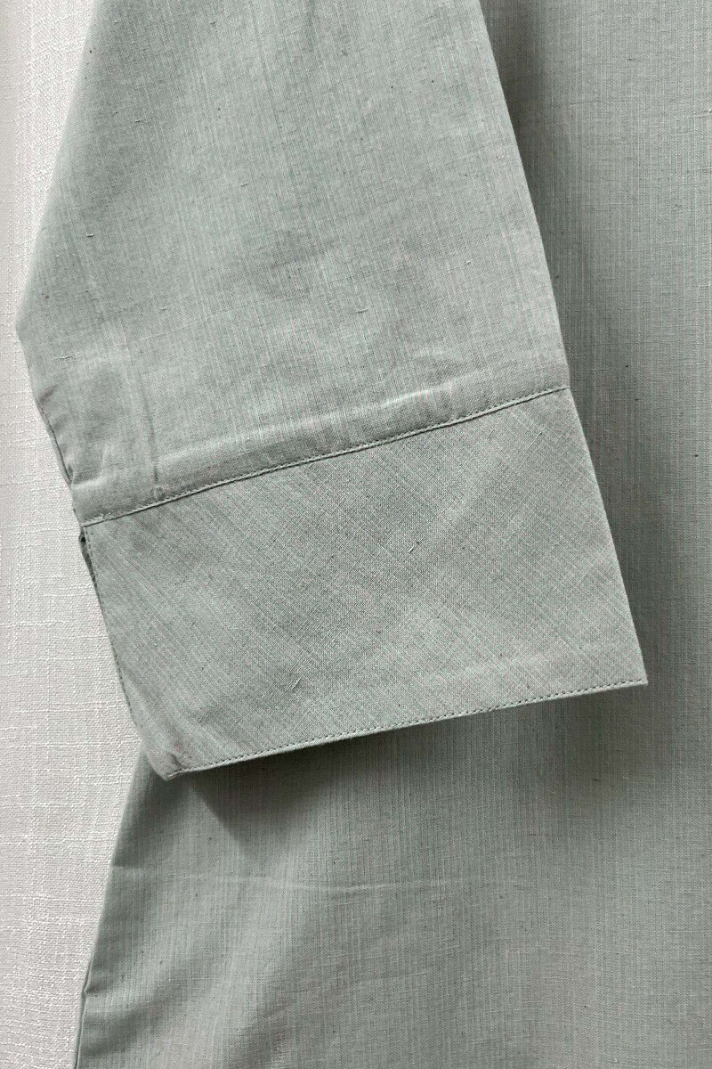 Mint Green Handcrafted Straight Handloom Cotton Kurta