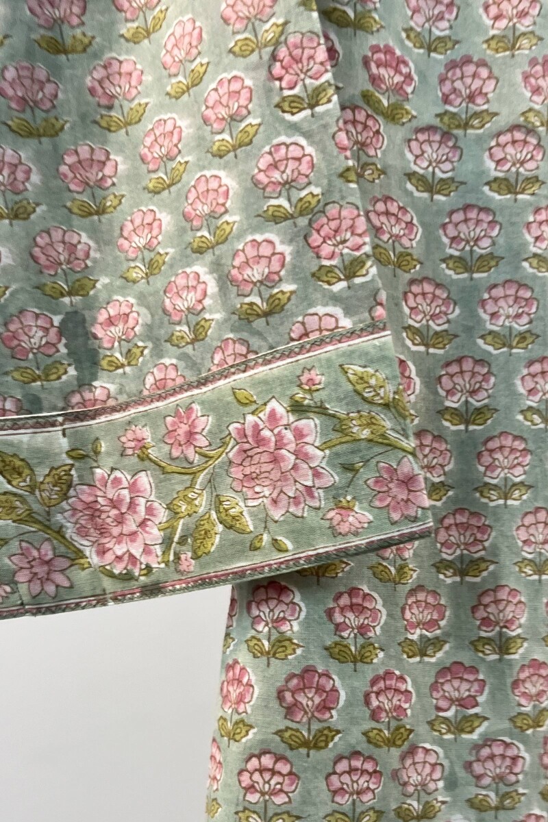 FG Specials: 1 of 1- Green Hand Block-Printed Cotton Top