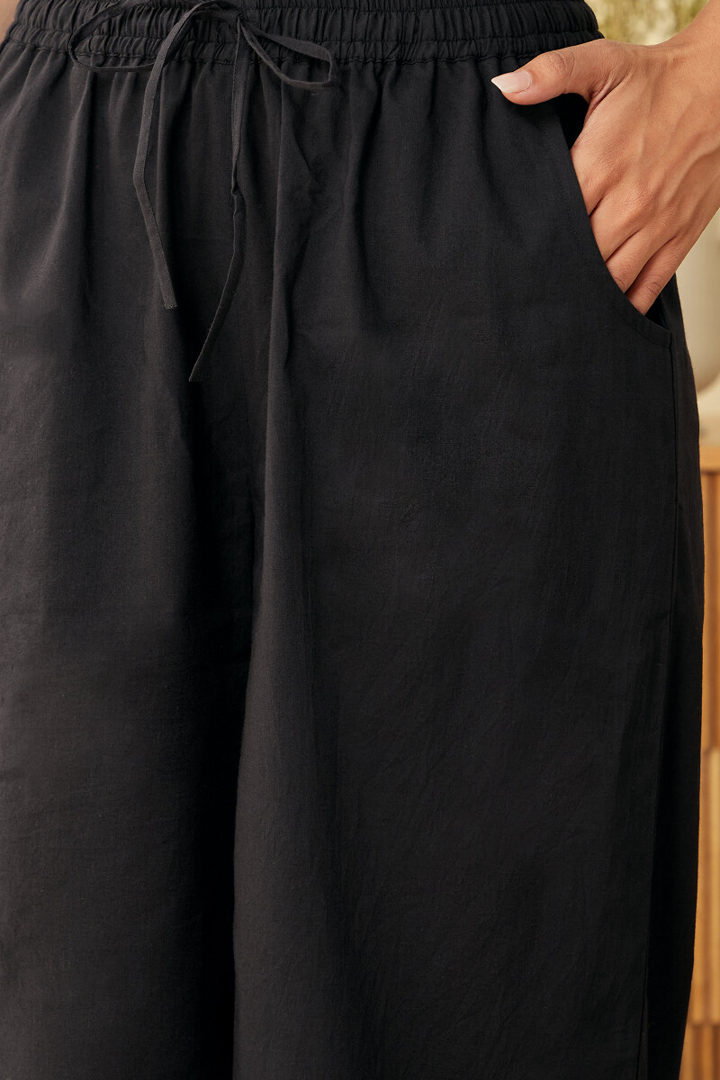 Black Handcrafted Cotton Farsi