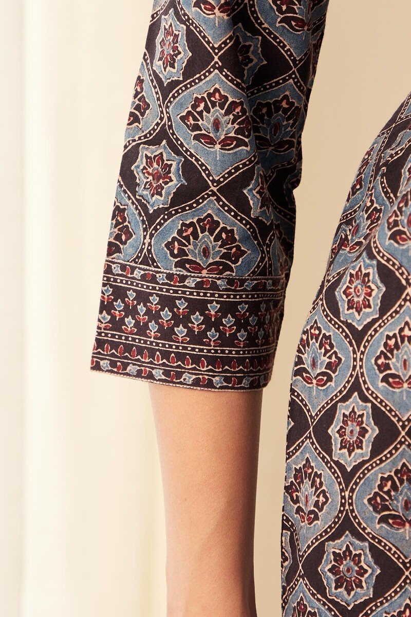 Ajrak Hand Block-Printed Cotton Top