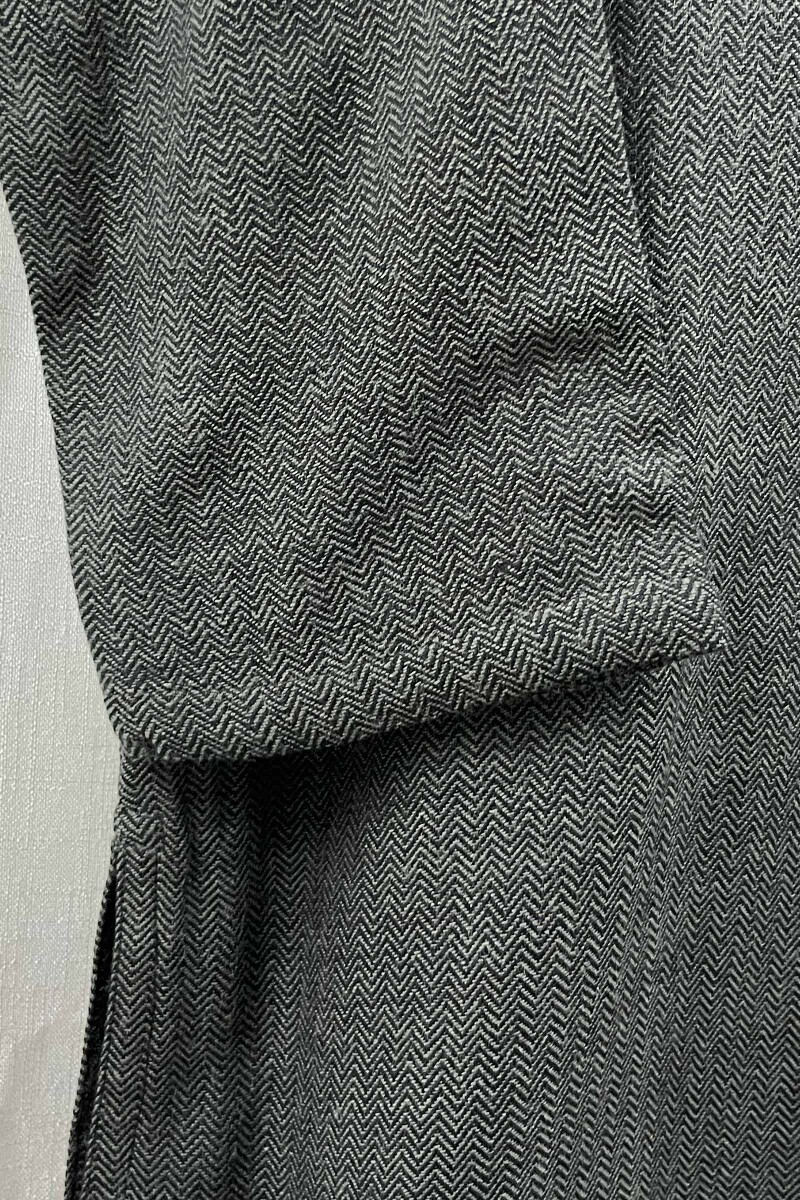 Black Handcrafted Straight Faux Wool Kurta
