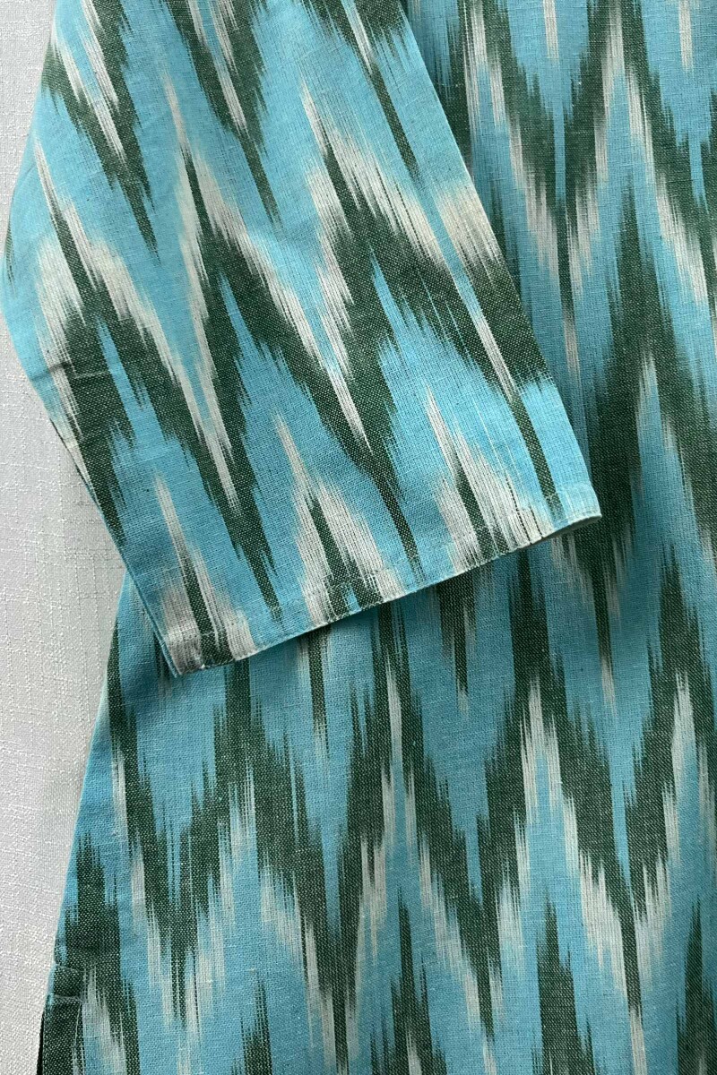 Purple Handcrafted Straight Handloom Cotton Kurta
