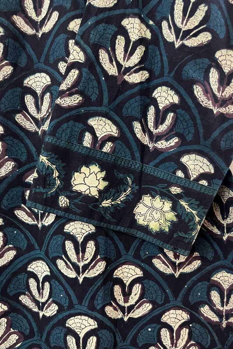 Akola Hand Block-Printed Straight Cotton Kurta