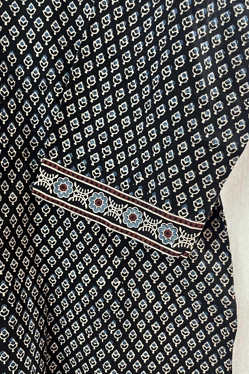 Ajrak Hand Block-Printed Cotton Top