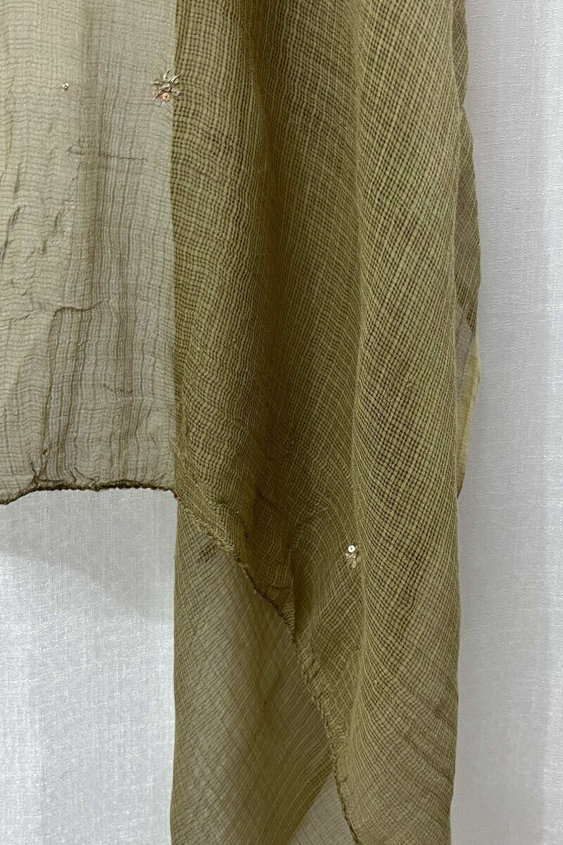 Green Handcrafted Kota Dupatta