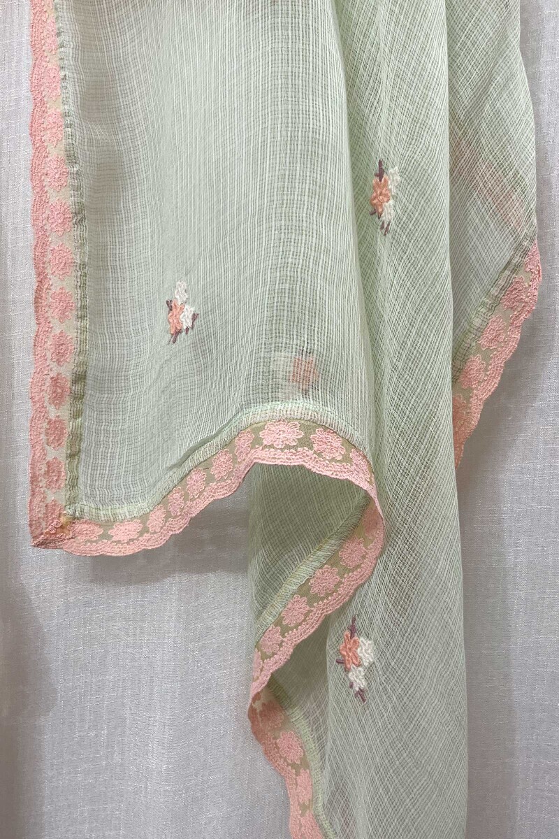 Green Handcrafted Kota Dupatta
