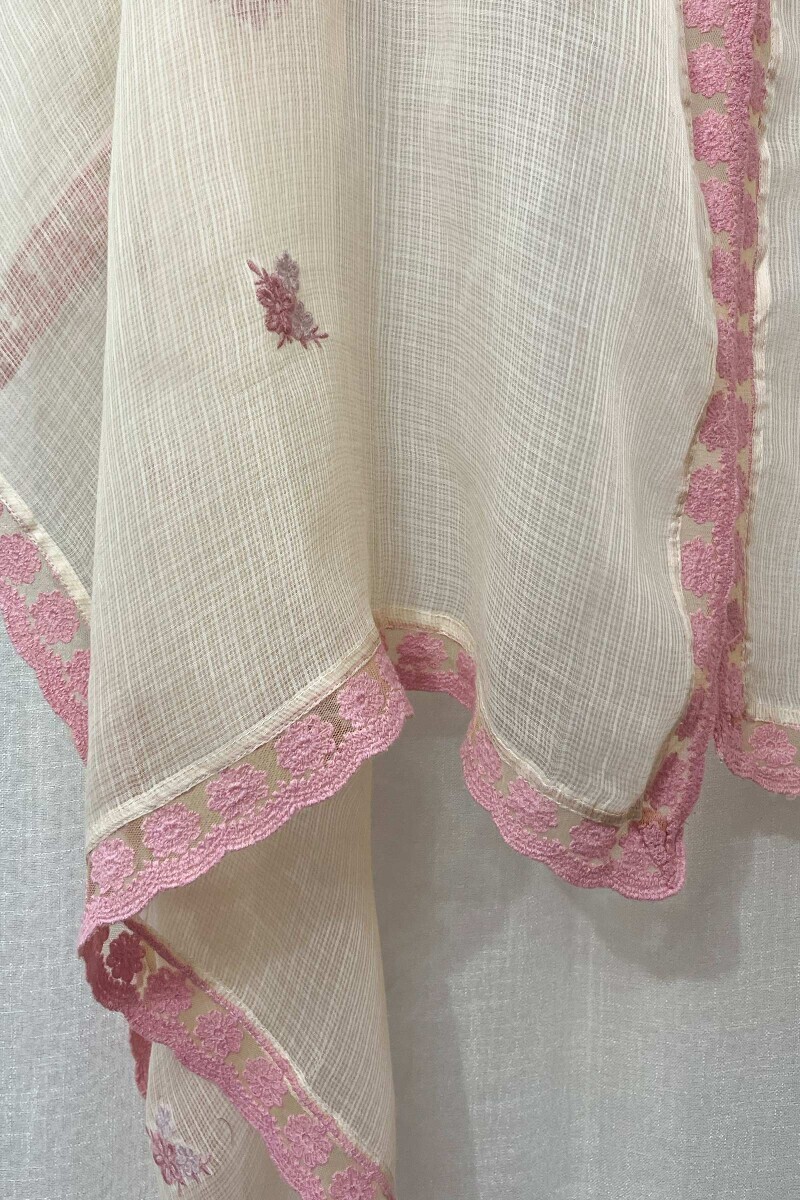 Yellow Handcrafted Kota Dupatta