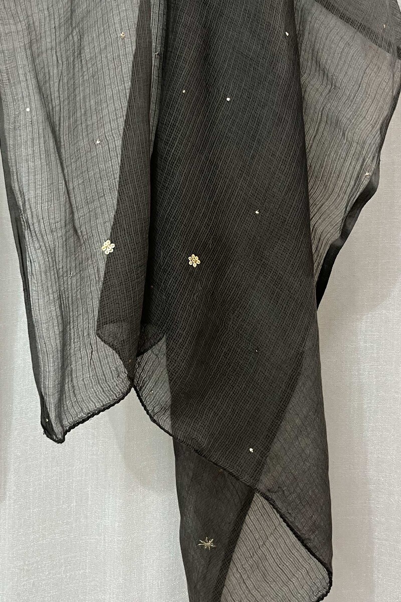 Brown Handcrafted Kota Dupatta