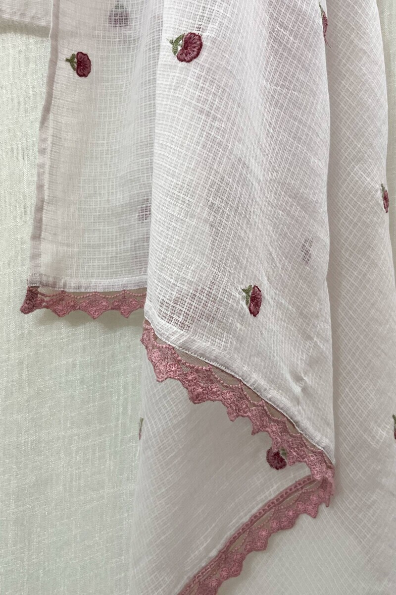 Purple Handcrafted Kota Dupatta
