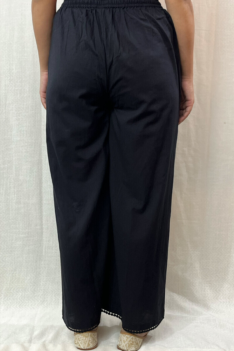 Black Handcrafted Cotton Farsi