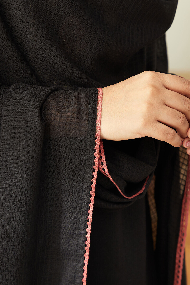 Black Handcrafted Kota Dupatta