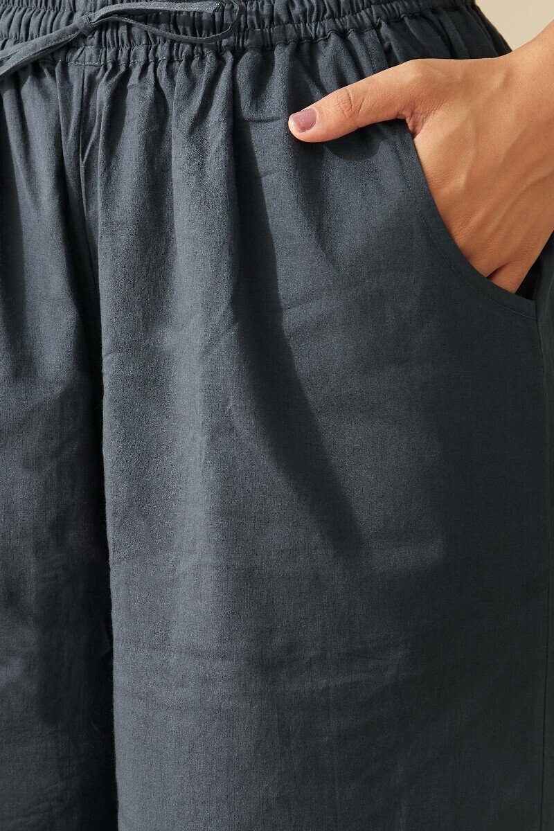 Black Handcrafted Cotton Farsi