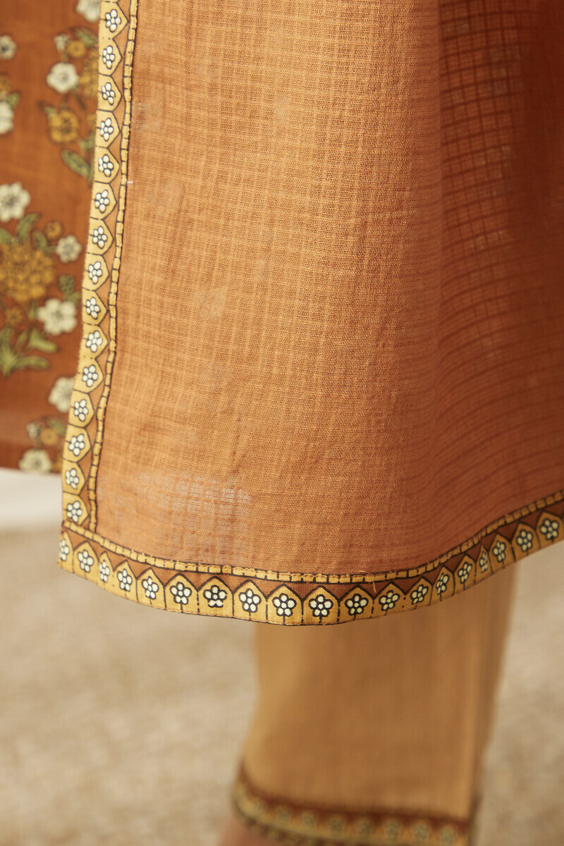 Brown Handcrafted Kota Dupatta