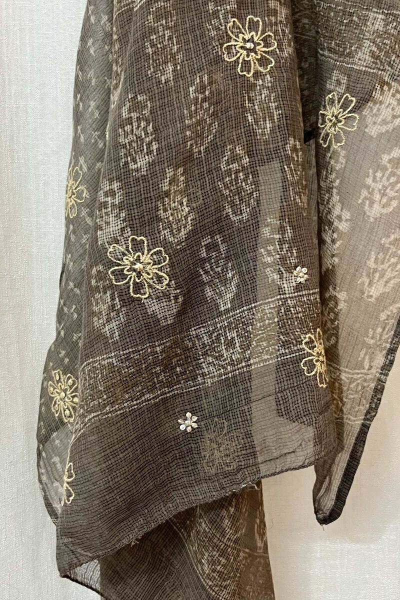 Akola Hand Block-Printed Kota Dupatta
