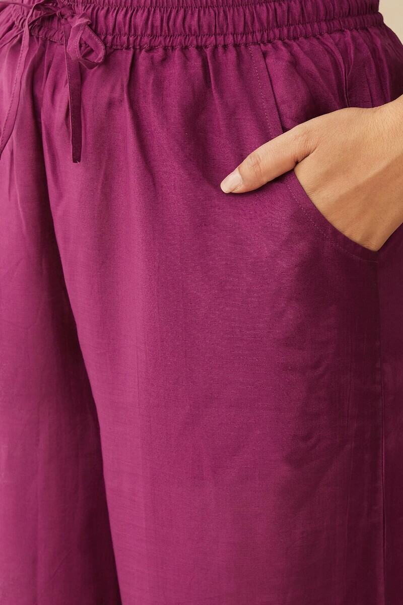 Purple Handcrafted Viscose Farsi