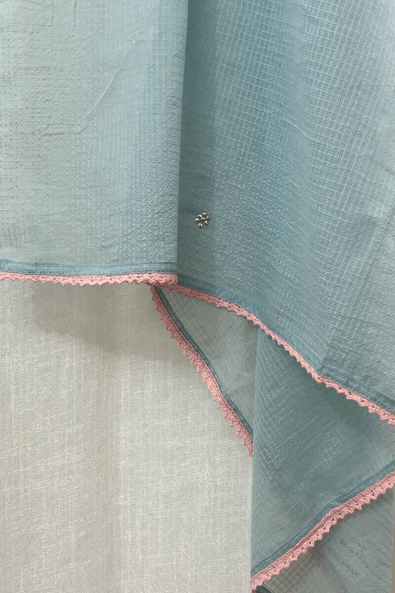 Blue Handcrafted Kota Dupatta