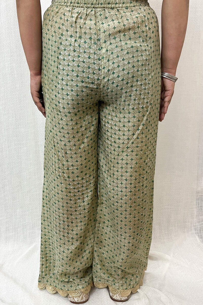 Light Green Handcrafted Modal Farsi