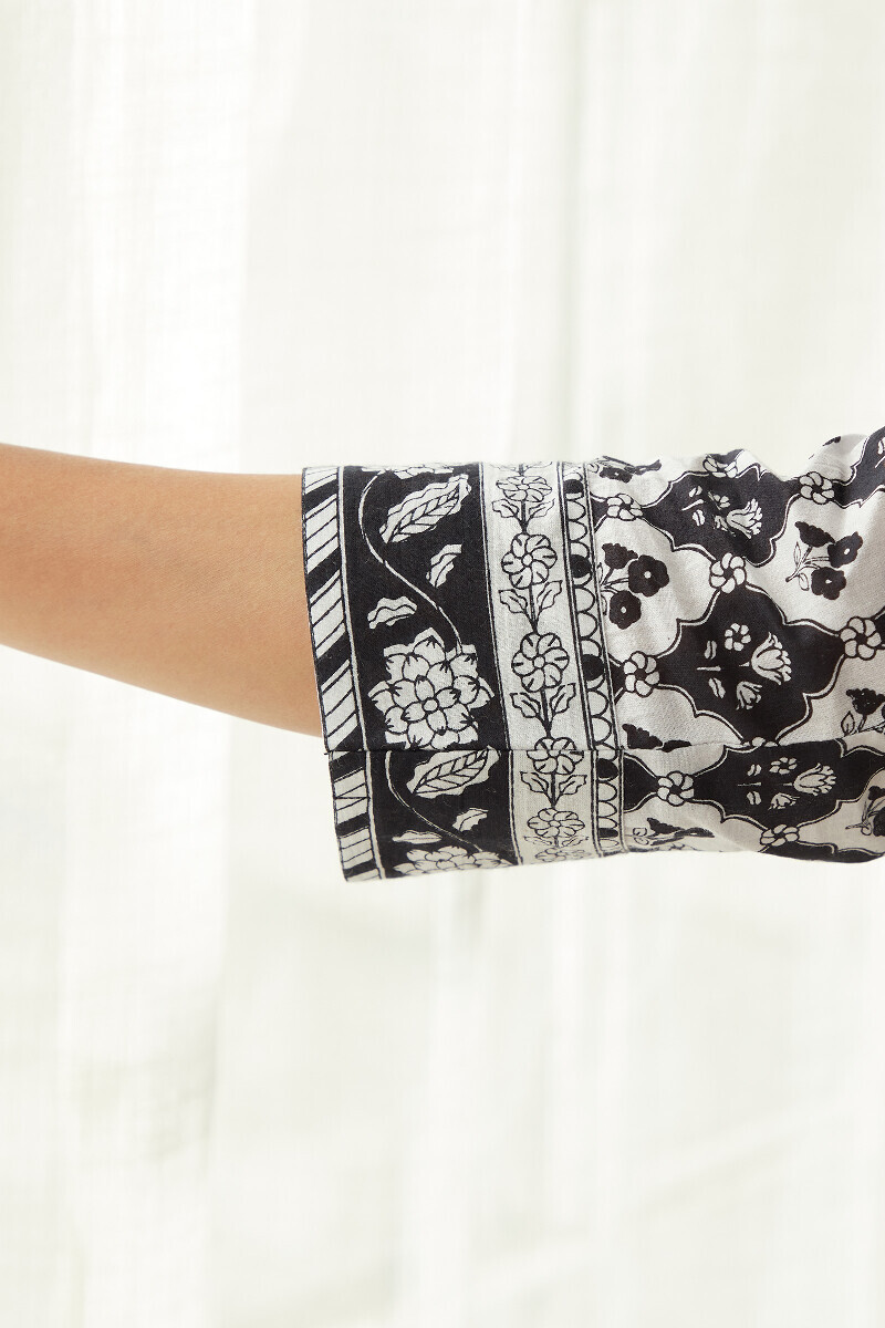Blue Hand Printed Cotton Loungewear Set