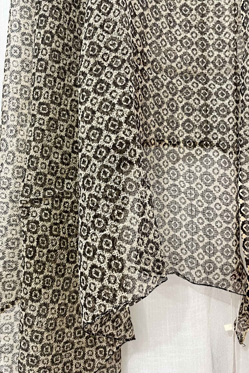 Off-White Hand Block-Printed Kota Dupatta