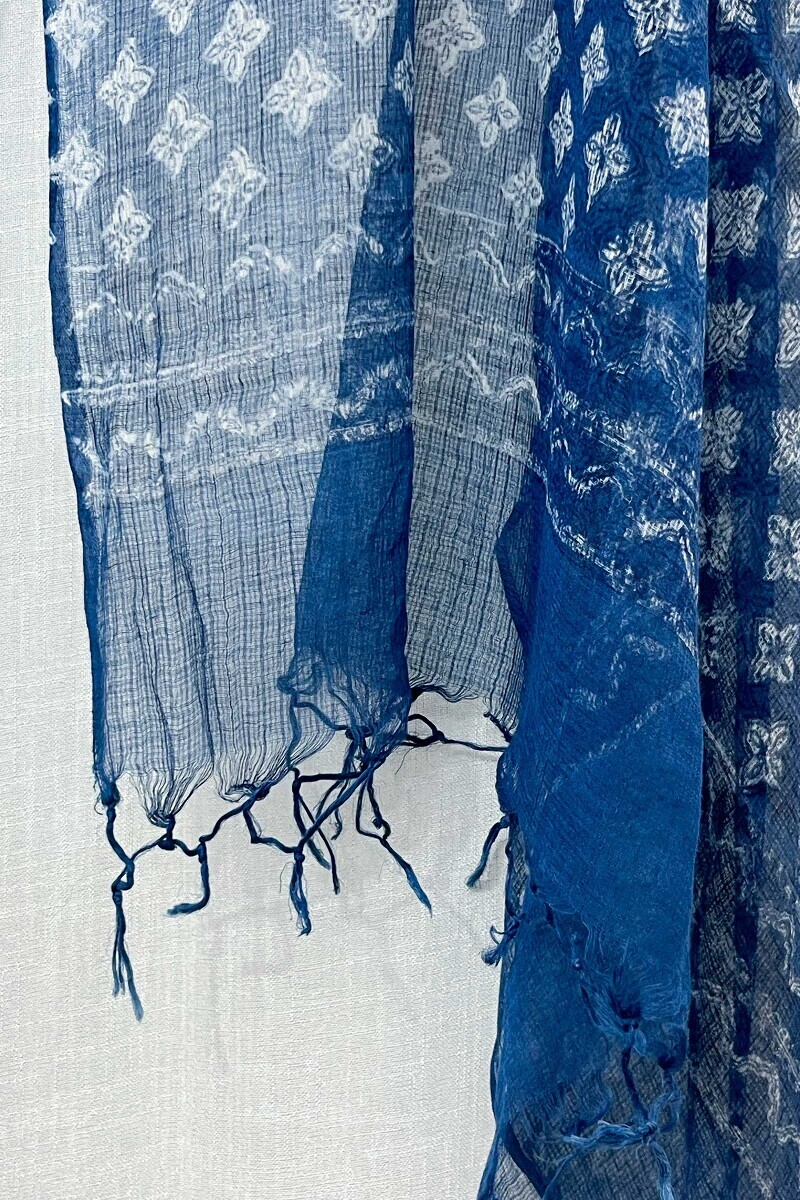 Bagru Hand Block-Printed Kota Dupatta