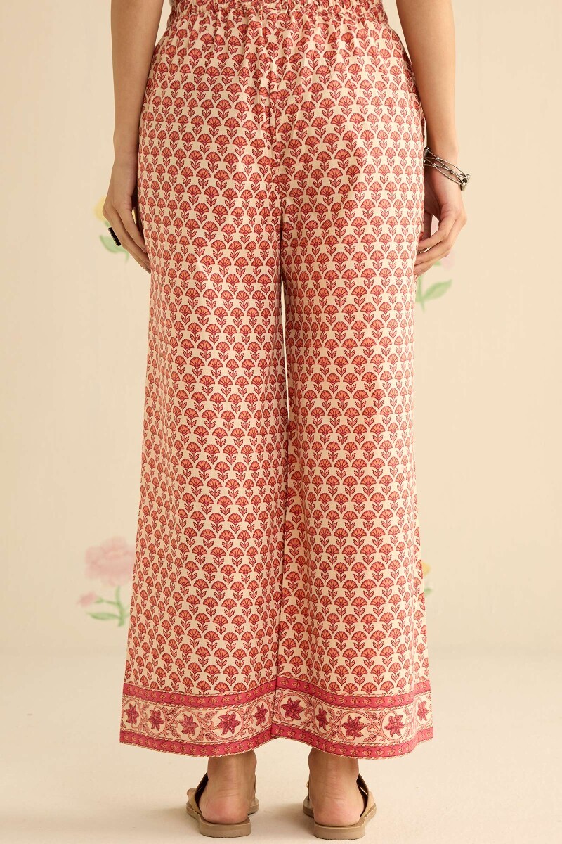 Pink Hand Printed Cotton Farsi
