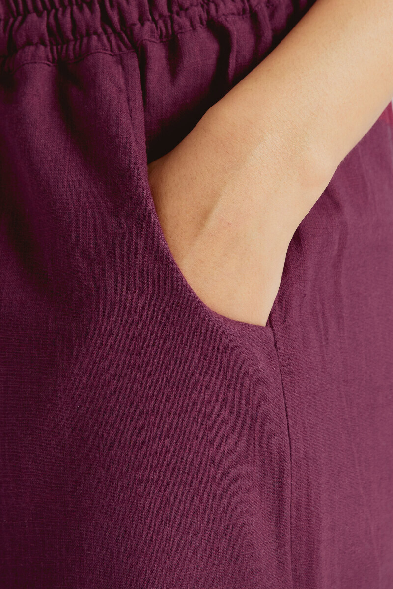 Purple Handcrafted Gauze Slub Farsi