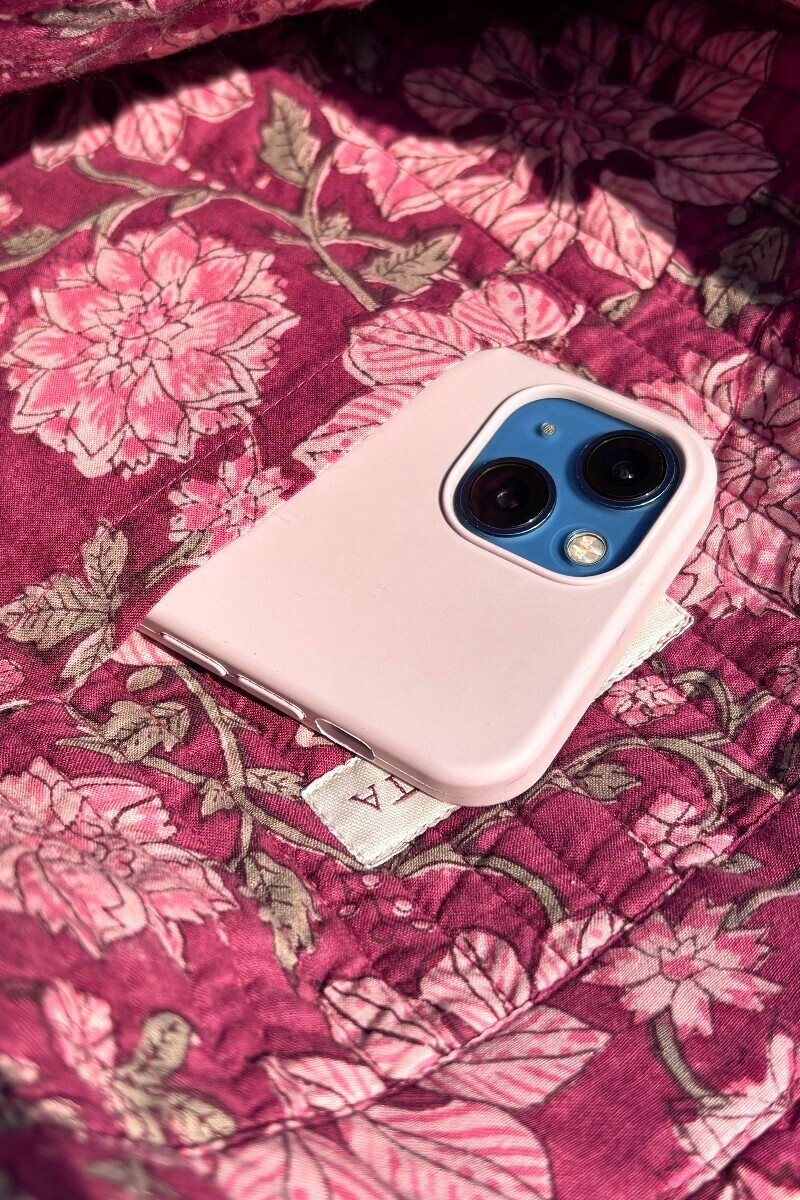 Purple Hand Block-Printed Cotton Crossbody Bag